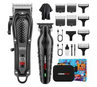 HIENA Pro Fessional - Set di tagliacapelli e kit per tagliacapelli da uomo, ricaricabile, senza fili, per tagliare i capelli, regalo per uomini