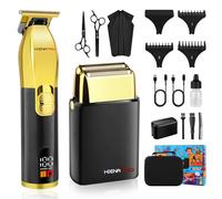 HIENA PRO Rasoi elettrici da uomo, kit professionale per barba e barba, kit per rasatura, rasoio di precisione senza fili, tagliacapelli da barbiere, regalo per uomini