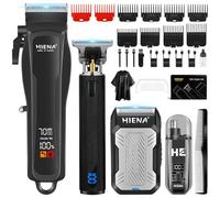HIENA PRO Tagliacapelli Uomo Professionale, Macchinetta per Capelli Senza Fili, Regolabarba, Rasoio a Lamina, Tagliapeli Naso, Kit Completo per Rasatura e Taglio di Capelli Elettrico