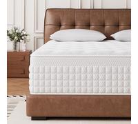 Hieptos Materasso 180 x 200 cm, spessore 28 cm, 9 zone di comfort, materasso a molle insacchettate e memoria, materiale ibrido, H3 H4, medio solido, morbido per la pelle e traspirante, supporto