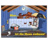 Hier ist die Maus zuhaus' (Wandkalender 2026 DIN A2 quer), CALVENDO Monatskalender: Das abenteuerliche Leben kleiner Mäuse ist in diesem Kinderkalender humorvoll präsentiert