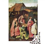 Hieronymus Bos Ch 1000 Pezzi Jigsaw Puzzle in Legno arte, Giochi Puzzles Giochi Rilassamento E Intelligence, Rompicapo museo Per Gioco Familiare, Regalo Per Amore E Amico