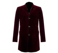 HiFacon Doctor Who 12th Velvet Coat Peter Cosplay Long Wool Costume Cappotto Tempo Traveller Costume, Rosso - Cappotto in velluto, L