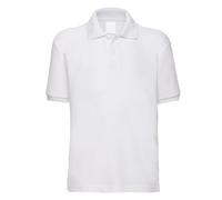 HiFEN® Polo a maniche corte per bambini e bambine, con colletto e collo alto, maglietta estiva per bambini dai 3 ai 15 anni, bianco, 12-13 Years