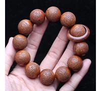 HIFFEY Bracciale Buddista Tibetano da Uomo con Rosario in Legno Massiccio da 20 mm (Color : 20mm-02)