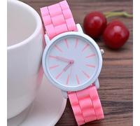 HIFFEY Orologi da Donna alla Moda Orologi da Polso Casual al Quarzo da Donna di Lusso Cinturino Sportivo Classico in Silicone da Donna (Color : Pink)