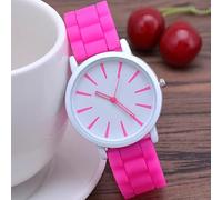 HIFFEY Orologi da Donna alla Moda Orologi da Polso Casual al Quarzo da Donna di Lusso Cinturino Sportivo Classico in Silicone da Donna (Color : Rose Red)
