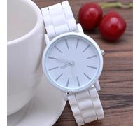 HIFFEY Orologi da Donna alla Moda Orologi da Polso Casual al Quarzo da Donna di Lusso Cinturino Sportivo Classico in Silicone da Donna (Color : White)