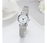 HIFFEY Orologi da Donna con Cinturino in Argento Orologio da Polso da Donna Piccolo Orologi da Donna Orologi da Donna alla Moda Orologio (Color : White)