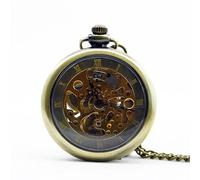 HIFFEY Orologi da tasca meccanici con numeri romani su un lato vintage antichi senza cappuccio Orologio da taschino a carica manuale personalizzato casual da uomo e da donna