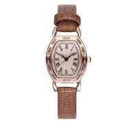 HIFFEY Orologio da Donna Vintage a Forma di Secchiello con Cinturino in Pelle da Donna, quadrante Piccolo, Orologi da Polso al Quarzo di Lusso (Color : Brown)