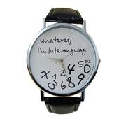 HIFFEY Orologio da Polso da Donna, Moda, Divertente, Donna, Uomo, analogico al Quarzo, Orologio da Donna (Color : Black)