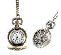 HIFFEY Orologio da tasca da donna vintage alla moda in lega retrò scava fuori fiori ciondolo orologio maglione collana catena orologi regalo da donna (Color : Style 2)