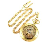 HIFFEY Orologio da tasca meccanico luminoso dorato di lusso