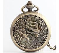 HIFFEY Orologio da taschino da uomo con design a forma di creatività vuota da 10 pezzi, orologio da tasca meccanico unisex a carica manuale, regali di Natale (Color : A)