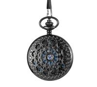 HIFFEY Orologio da taschino meccanico di lusso alla moda, con medaglione a catena, quadrante vuoto, orologio da uomo, steampunk, orologi, regali for uomini e donne