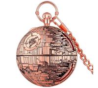 HIFFEY Orologio da Taschino Musicale retrò Punk Orologio da Uomo con Pendente a Catena FOB Stile Antico Orologio da Taschino con Display Musicale di Grandi Dimensioni Regali (Color : Rose Gold)