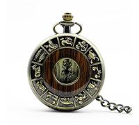 HIFFEY Orologio da taschino vintage classico antico Orologio da taschino meccanico automatico da uomo con catena regalo