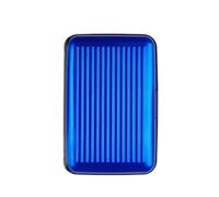 HIFFEY Porta Carte di Credito in Alluminio da Uomo 1 Pezzo con Custodia Rigida for Portafoglio con Carta di Credito Solida scansione Anti-RFID Proteggi Il Titolare della Carta (Color : Blue)