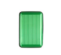 HIFFEY Porta Carte di Credito in Alluminio da Uomo 1 Pezzo con Custodia Rigida for Portafoglio con Carta di Credito Solida scansione Anti-RFID Proteggi Il Titolare della Carta (Color : Green)