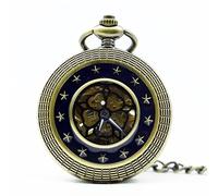 HIFFEY Steampunk Retro Orologi da Tasca Collezione Personalità Multicolor Collana Antica con Ciondolo Orologio a Catena Meccanico for Uomo Donna (Color : Brown)