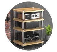 HIFI Audio Cabinet - Supporto per giradischi in MDF a 1/2/3/4 strati, ripiano amplificatore di potenza, piedini ammortizzanti, ideale per sistemi audio domestici e archiviazione