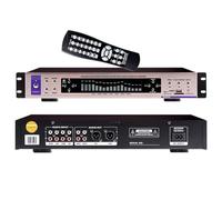 Hifi Audio Equalizer, Digital Graphic Equalizer, 32-Segment Music Spectrum Display, with Bluetooth, Volume Control, Remote Control, 12 Rhythm Patterns, Hifi Home EQ Tuning Equalizer(A)