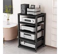 HiFi Audio Rack Media Storage Cabinet, Multi-Tier DVD CD Player Stand per Amplificatori e Apparecchiature AV aperte