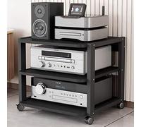 HiFi Audio Rack Media Storage Cabinet, Multi-Tier DVD CD Player Stand per Amplificatori e Apparecchiature AV aperte
