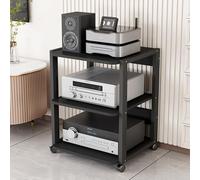 HiFi Audio Rack Media Storage Cabinet, Multi-Tier DVD CD Player Stand per Amplificatori e Apparecchiature AV aperte