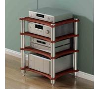 HIFI Audio Rack Stand Media Stereo Cabinet MDF 1/2/3/4-Layer Amplificatore Mensola con Piedini Ammortizzanti - Perfetto per la Registrazione Studio Attrezzature nization