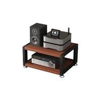 HIFI AV Media Stand 2-4 Tier Giradischi Stand Audio Rack Tower | Robusto supporto multimediale a scaffale aperto per giradischi, console e dispositivi AV (mogano, 40 x 35 x 23 cm)