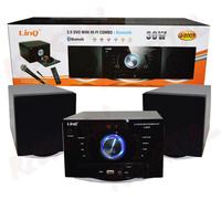 HIFI CASSE ACUSTICHE J-2007 VIRTUAL 2.0 BLUETOOTH 30W LETTORE CD DVD USB HOME