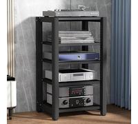 HiFi Corner Stereo Rack Open Audio Stand per Plattenspieler & Amplificatore AV Media Shelf Unit Elegante HiFi Fur per Home Theater & Soggiorno