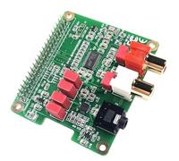 HiFi DAC HAT per Raspberry Pi 5/4/3B+/Zero, scheda audio PCM5122, 384 kHz/32 bit HiFi Sound Shield con uscita RCA e 3,5 mm, doppio oscillatore e DOP, 112 dB SNR