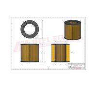 HIFI FILTER ASR 988401AA003 - Filtro aria adatto per ALTO 400, FESTOOL SR 201 E, MIRKA 1025 L, STIHL SE 62, WAP TUBO 400 XL e altro ancora.