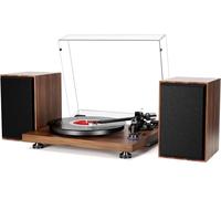 HiFi - Giradischi Bluetooth USB, giradischi con altoparlante, impianto stereo compatto e contrappeso regolabile, uscita RCA