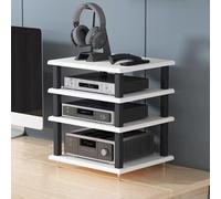 HiFi o Rack - Console a 4 livelli Ma per amplificatore Ste e altoparlante nizer bianco - o mensola a torre video per Home Theater & Entertainment Setup