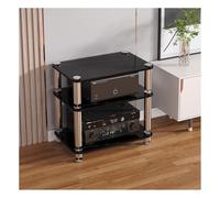 HiFi Rack Audio Cabinet 2 3 4 Tier Record Player Stand Ripiani in Vetro Temperato per Amplificatori e Media AV Open Style Stereo Corner Unit