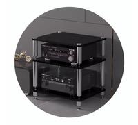 HiFi Rack AV Shelf 2/3/4 TierRegolabile Giradischi Stand con Piedi Ammortizzanti Armadio Componente Audio Video per Home Theater & Entertainment System