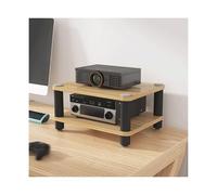 HIFI Rack Supporto multimediale AV da tavolo a 2/3/4 livelli, mobiletto for componenti stereo aperto, rack HiFi in legno, torre audio for lettore DVD, console di gioco, TV box TV(Natural,40x40x23cm)