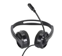 HiFi Stereo Over Ear Microphone Headphones Adjustable 120 Degree Rotatable Wired Computer Headset with Flexible Mic Comfortable Memory Foam Ear Pads for Music Video Speaker Laptop