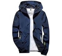 HIFI7 Giacca Uomo Antivento Leggera (IT, Testo, XXL, Regular, Regular, Blu navy)