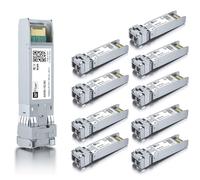 HiFiber 10x Modulo Transceiver SFP+ SR Multimode 10G LC, 10GBase-SR | Compatibile con Cisco SFP-10G-SR, Meraki, MikroTik, Ubiquiti UniFi, Netgear, Zyxel, D-Link, TP-Link e altri switch aperti.