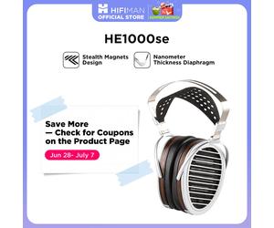 HIFIMAN HE1000se Cuffie Audiophile Over-Ear Full-Size Open-Back Planar Magnetiche con Magneti Nascosti per Casa e Studio