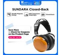 HIFIMAN SUNDARA Cuffie Hi-Fi cablate over-ear a guscio chiuso con design a magnete nascosto e cuscinetti auricolari in legno