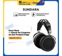 HIFIMAN SUNDARA Cuffie magnetiche planari over-ear full-size (nere) con involucro metallico dal design ad alta fedeltà Black