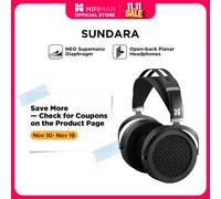 HIFIMAN SUNDARA Cuffie magnetiche planari over-ear full-size (nere) con involucro metallico dal design ad alta fedeltà