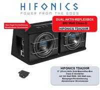 Hifonics TDA-200R 2 X 20 CM (8 ") Attivo Dual Bassreflex Subwoofer 600 Watt