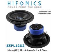 Hifonics ZSPL12D2 12" 30Cm Subwoofer Bass SPL Speaker 3000W 2X2Ohm